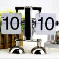 Household Minimalist Portable Automatic Page Turning Clock Retro Nordic Style Desktop Mechanical Page Turning Clock