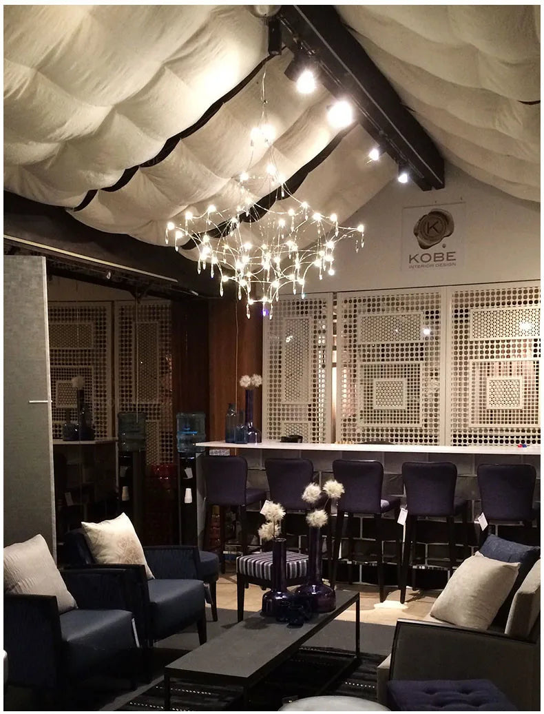 Luxury Chandelier LED Crystal Chandelier Restaurant Modern Light Romantic Living Room Villa Full of Stars Decorative Lighting