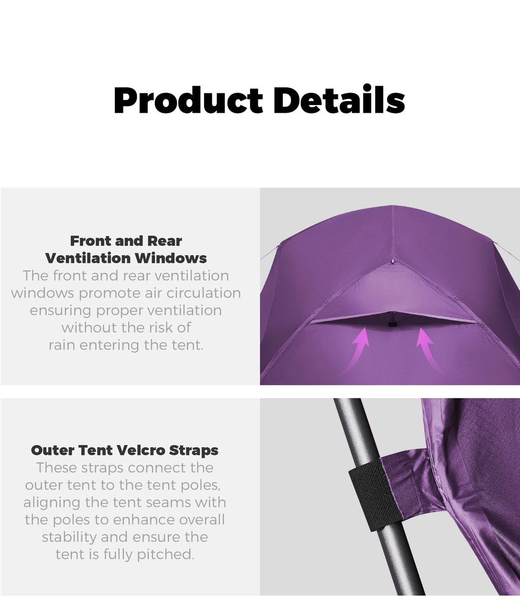 Naturehike Tent Mongar BASE/PRO/UL 1 2 3 Person Tent Ultralight Outdoor Camping Tent Waterproof Hiking Backpacking Tent Awning