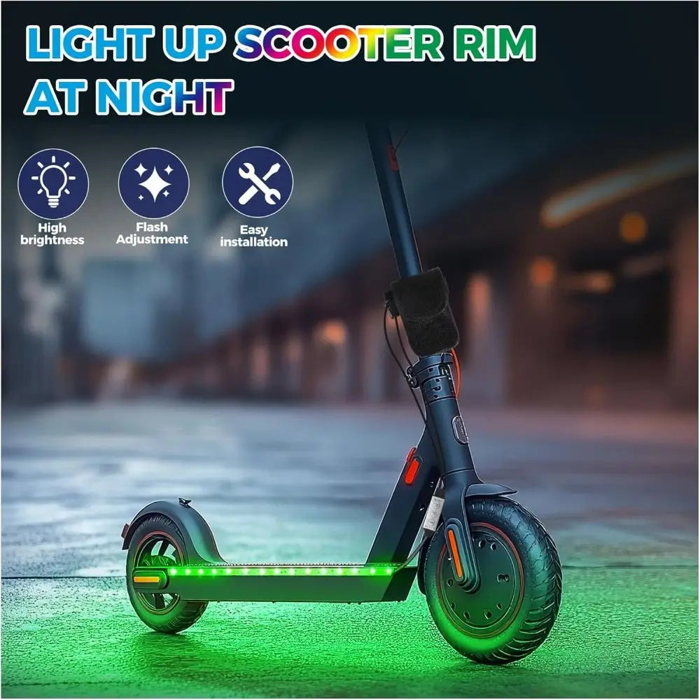 Creative Battery Powered Scooter LED Lights Multi-Color DIY Bicycle Ambient Light Dream Color Underglow Lights Night Riding