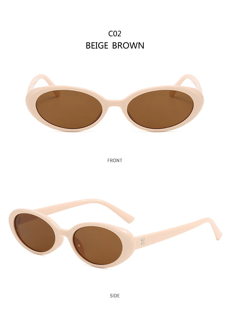 4pcs/7pc Small Oval Sun Glasses Vintage Oval Sunglasses 2024 Men Small Oval Sun Glasses Retro Fashion Women Sun Glasses Oculus ﻿