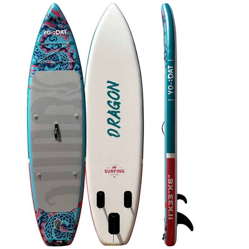 Manufacturer Customized 11'6" Waterplay Surfing Inflatable Sup Loong Inflatable SUP Board With Accessories For River And Lake