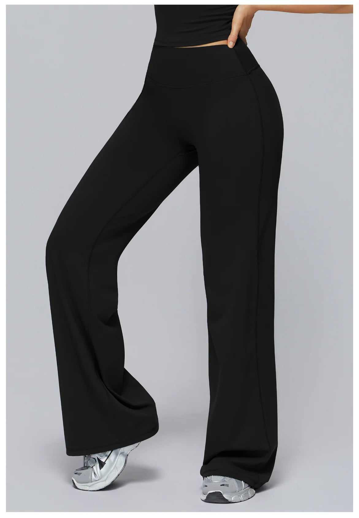 Women's Sports Yoga Pants High Waisted Straight Flared Trousers Running Fitness Sport Trousers Female Gym Casual Sports Pants