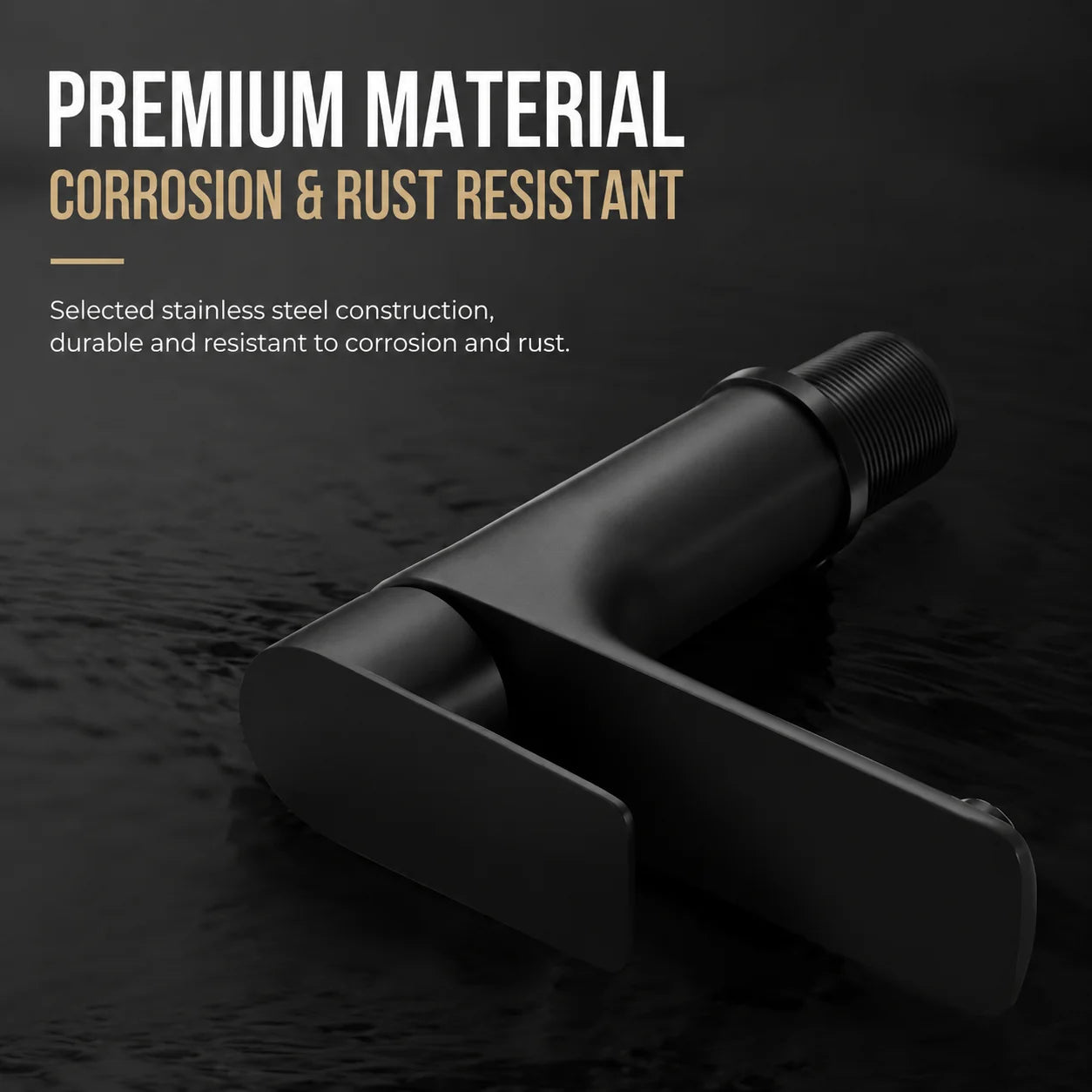 Bathroom Sink Faucet Stainless Steel Hot Cold Mixer Tap Single Handle Matte Black Silver Basin Tap