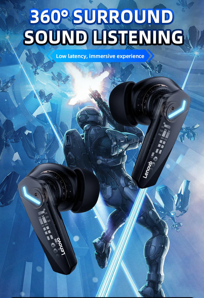 Choice Lenovo GM2 Pro TWS Wireless Bluetooth Headset Touch Control Mic Earbuds Headphones Noise Cancelling Air Pro Earphones