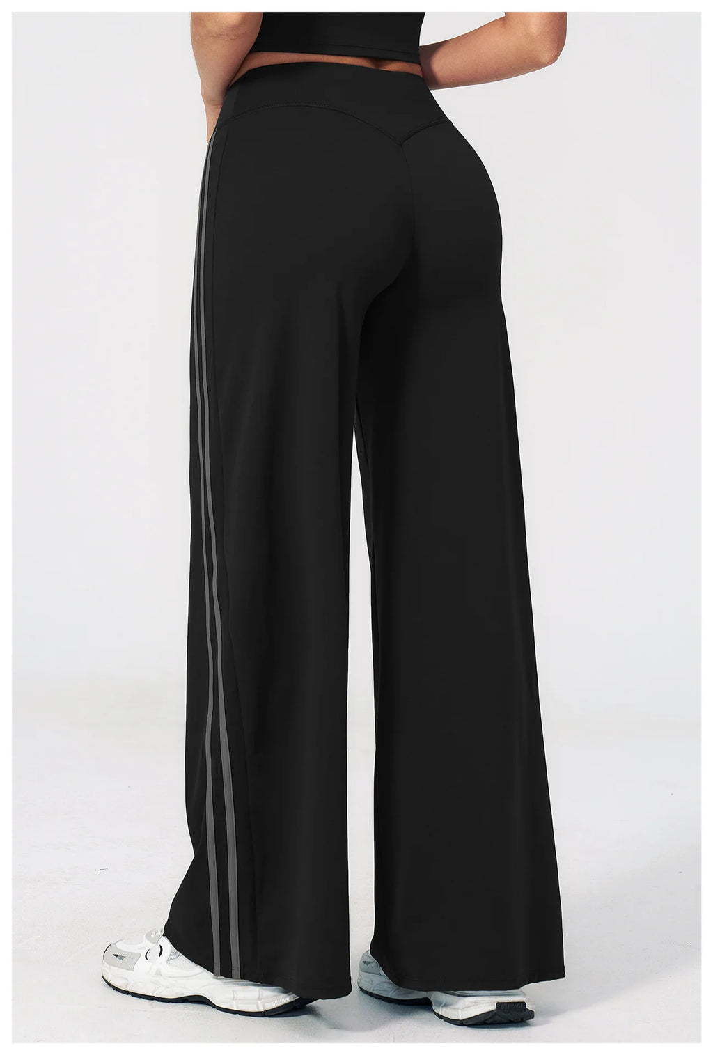 Straight Leg Bottoms Women's Mid-Waist Yoga Pants Gym Leggings Workout Leggings Naked Feel Pilates Running Sports Trousers