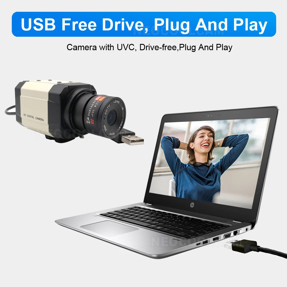 Industrial 4K 30fps CCD IMX415 HD USB Webcam 2K F5253 Sensor PC Video Usb Camera UVC OTG With 3MP 5-50mm Varifocal Zoom Lens