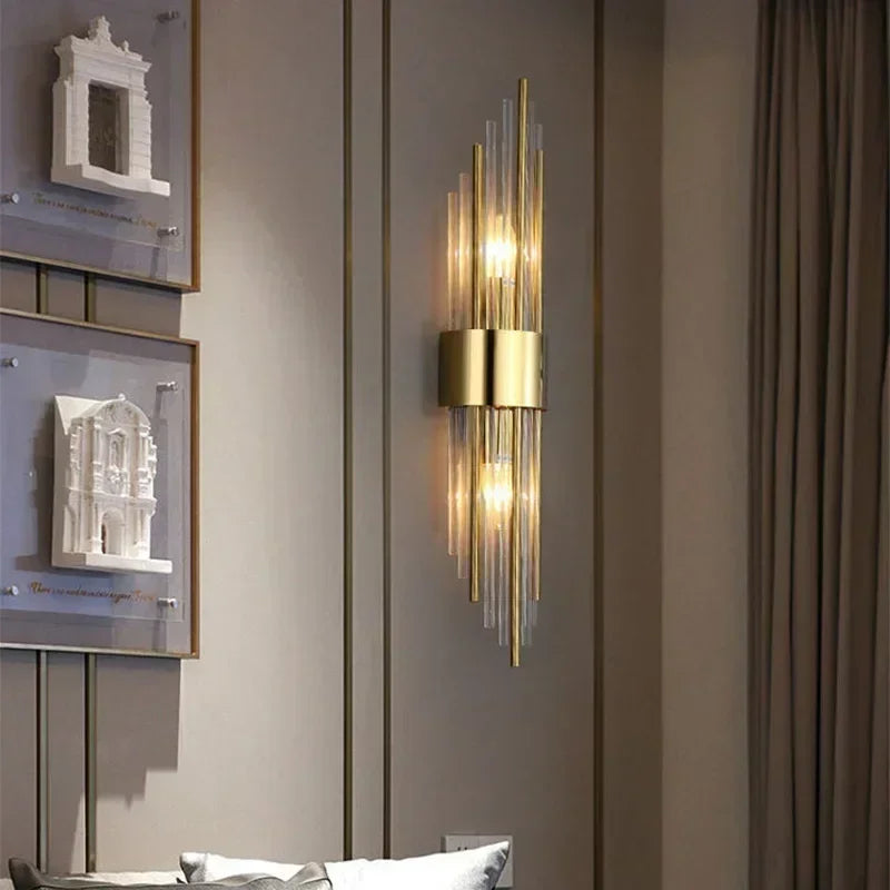 Luxury Wall Lamp Modern LED Gold Wall Light Indoor Lighting Wall Sconce Home Decor for Living Room Bedroom Bedside Stairs Lamps