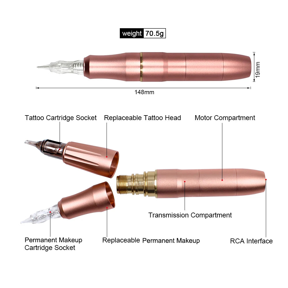 Permanent Makeup Machine Sets Dual Use Rotary Tattoo Machine Pen Tattoo Kits for Cheap Eyebrow Machine with 2 head P300