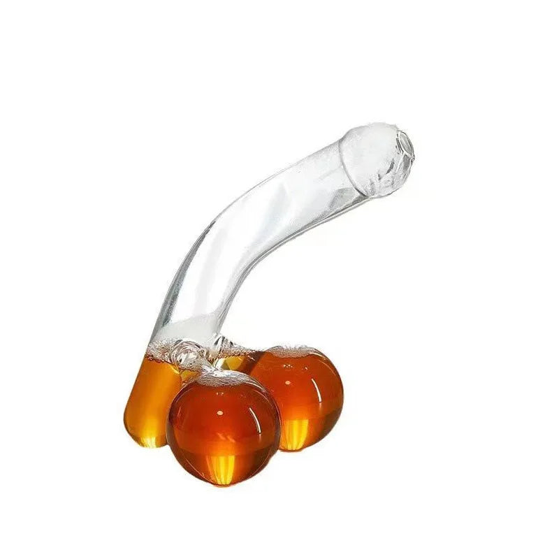 Glass Whiskey Decanter Transparent Creative Dispenser Flask Carafe for Wine Scotch Bourbon Vodka Gift Package for Men