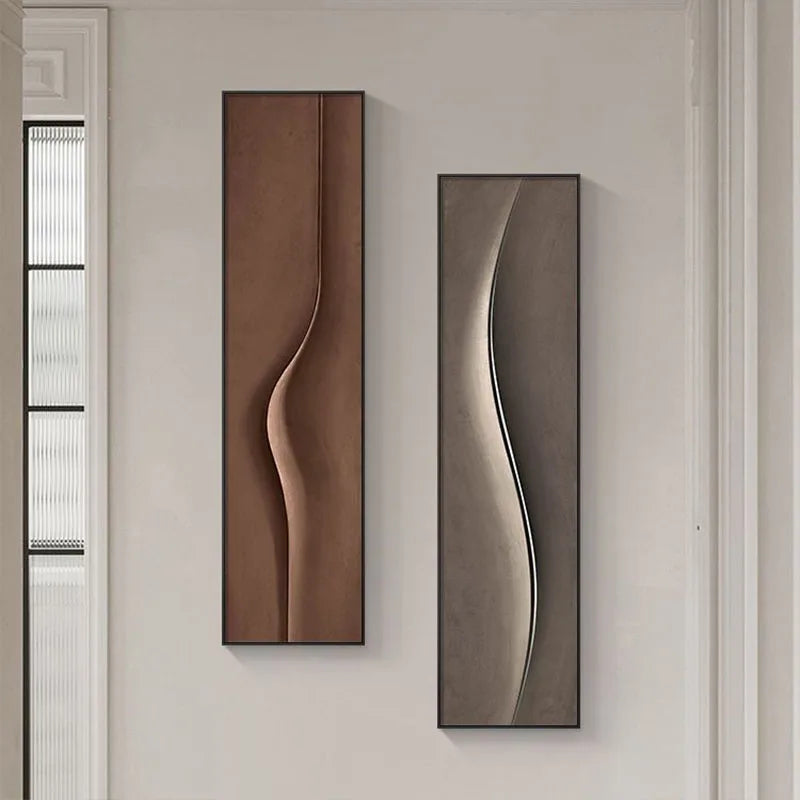 Modern Light Luxury Corridor Hanging Painting Interior Entrance Decoration  Simple Abstract Long Strip Vertical LED Wall Lamp