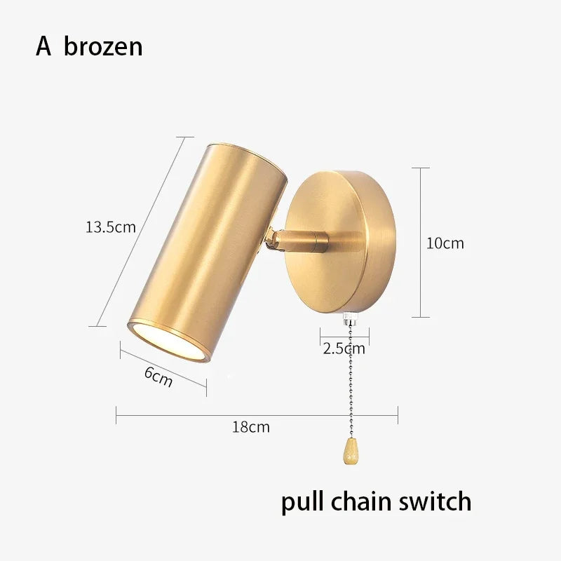 Modern Bedroom LED Wall Light Touch Sensor Switch White Black Gold Long Pole Arm Folding Bed Head Wall Reading Wall Light