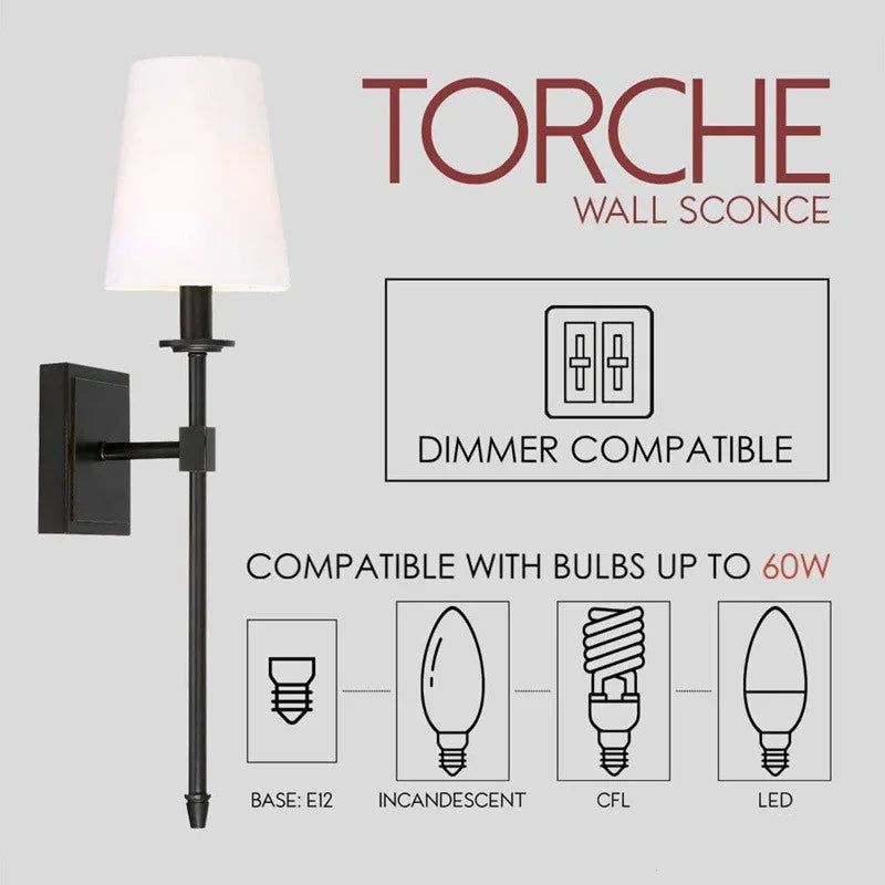 Modern American Led Wall Lamp Decor Bathroom Mirror Light Bedroom Corridor Stairs Cloth Indoor TV Background Decor Light