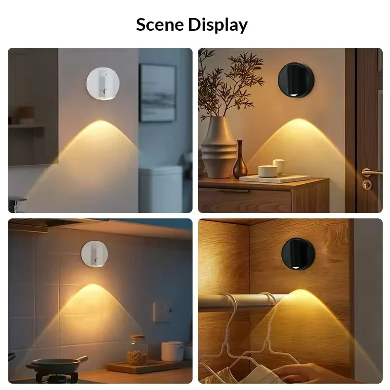 LED Light Magnetic Rechargeable Wall light Spotlight Wireless No Punch Reading Light With Touch Switch Dimmable Bedside Lamp