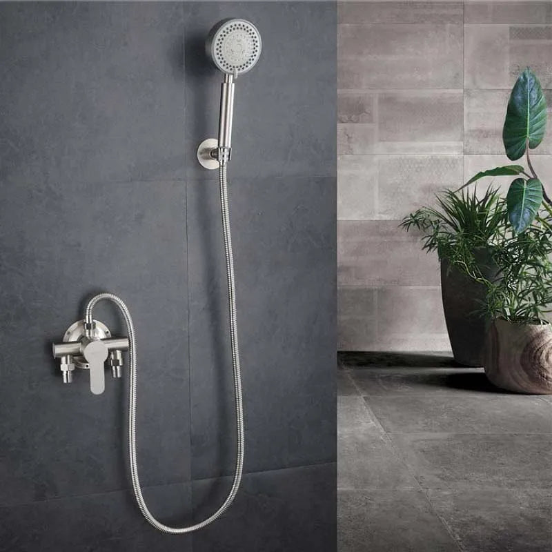 304 Stainless Steel Shower Faucet Hot And Cold Water Mixer Valve Sinlge Handle Wall Mounted Bathtub Faucet G1/2 for Water Heater