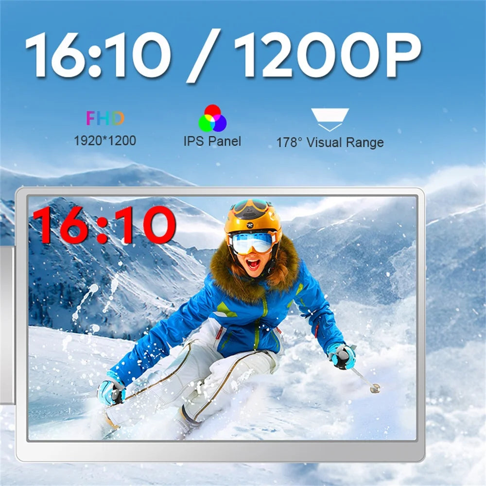 Dual Screen Extender FHD IPS Gaming Display Portable LCD Backlit Monitor High Definition for Productivity 14 to 16 inch Rospider