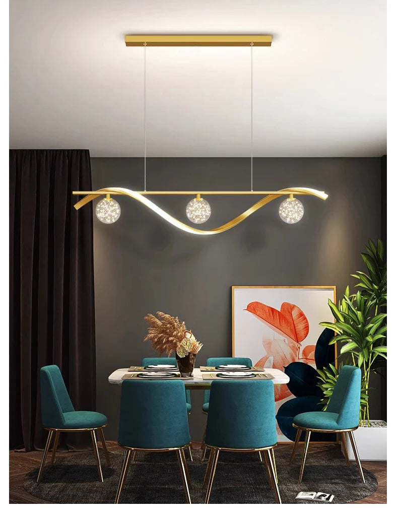 Modern Minimalist Led Pendant Lamps Dimming for Coffee Table Dining Room Kitchen Island Ceiling Chandelier Home Lighting Fixture