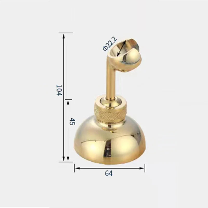 Chrome and Black Plated Solid Brass Shower Holder Wall Mounted hand shower holder bracket