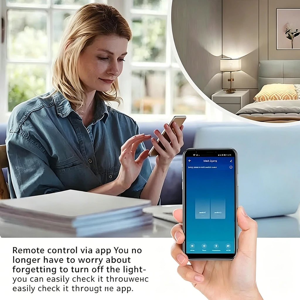 Tuya WiFi Smart Touch Switch Glass Panel EU Standard 1/2/3/4 Gang Light Switch Neutral Wire Required App Voice Control Alexa Goo
