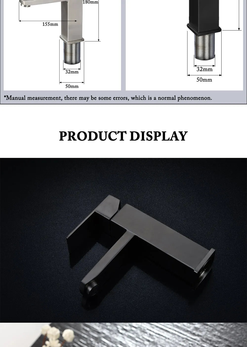 Bathroom Faucets Hot and Cold Mixer Faucets Vanity Bathroom Kitchen Deck Mounted Bathroom Sink Faucets（hose not include）