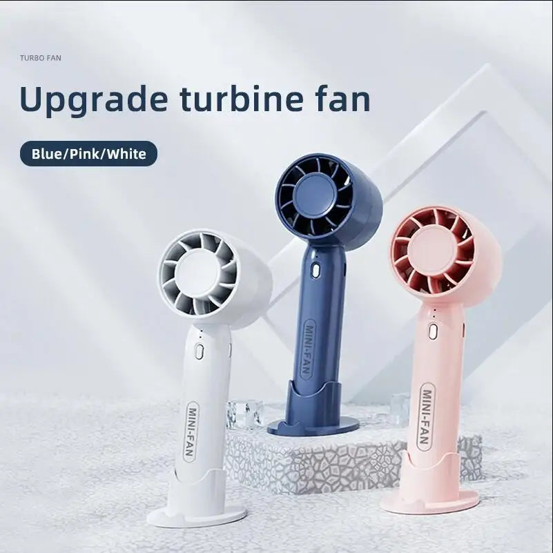 Portable Hand Fan Air Fan Cooler Outdoor Electric Fan Portable Air Conditioner Mini Cooler Cooling  USB Rechargeable Cold Fan