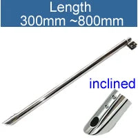 Stainless Steel Shower Glass Door Fixed Rod Clamp Bathroom Glass Support Bar Plane Fixed Adjustable Length Easy to Install
