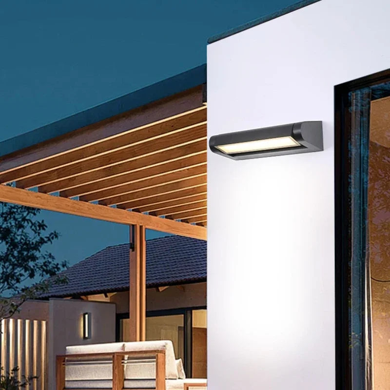 Adjustable angle outdoor waterproof outdoor wall lamp garden wiring wall lamp simple and high-end aluminum wall lamp