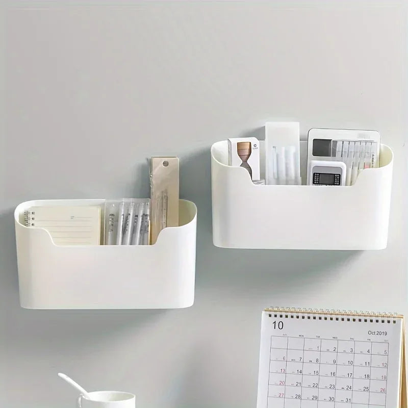 1pc Multi-Purpose Wall-Mounted Storage Box for Home and Office - Space-Saving Cabinet Door Organizer for Kitchen, Bathroom,