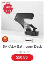 Bathroom Waterfall Basin Sink Faucet Black Faucets Brass Bath Faucet Hot&Cold Water Mixer Vanity Tap Deck Mounted Washbasin Tap