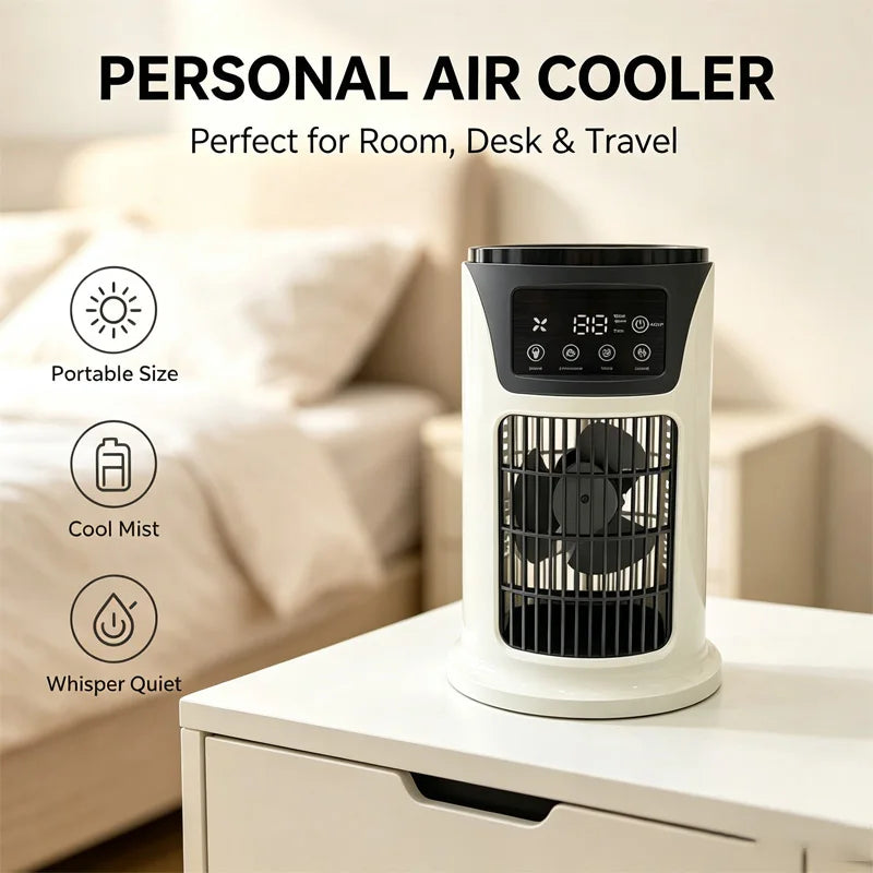 New Portable Mini Air Conditioner Air Cooler Fan Water Cooling Fan Air Conditioning Air Cooler For Office Mobile Air Conditioner