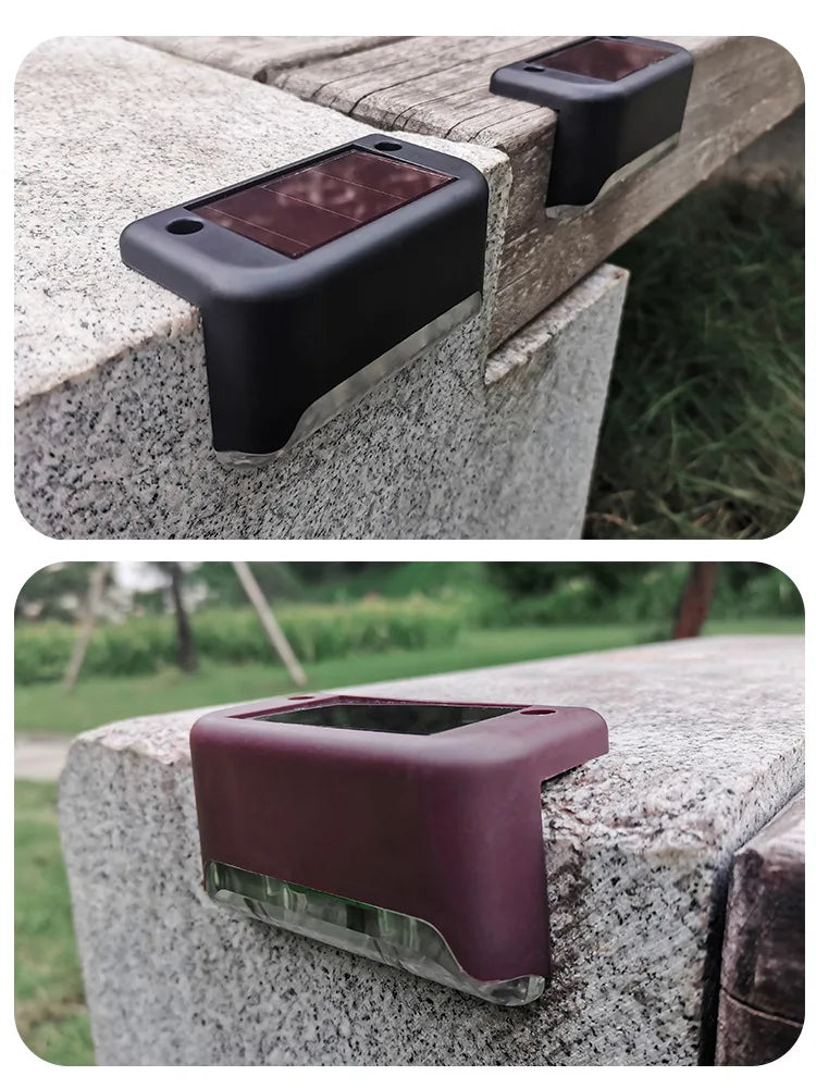 Solar Light Outdoor Stair Wall Step  LED Street  Garden Balcony Decoration Waterproof Stairs Fence Lamp