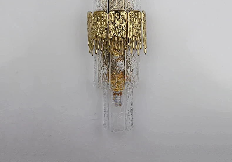 Light Luxury Led Wall Lamp Home Decoration Living Room Tv Background Wall Staircase Bedroom Italian Bedside Glass Wall Lamp