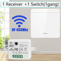 Wireless 433MHz Smart Switch Light 1/2/3Gang 86 Wall Panel Switch with Remote Control Relay Receiver 10A 110V 220V For LED Lamp