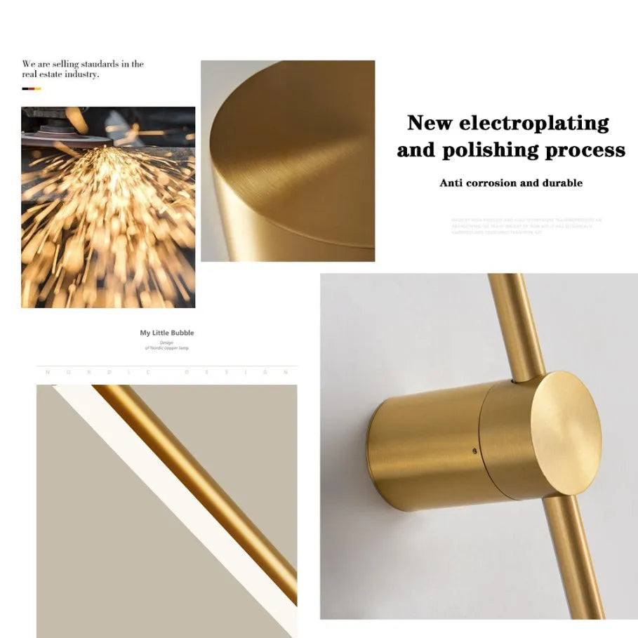 2/1 PCS Modern Led Wall Lamp 350° Touch Switch Long Wall Light For Home Living Room Sofa Background Wall Sconce Lighting Fixture