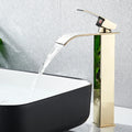 Stainless Steel Waterfall Basin Faucet Kitchen Faucet Sink Mixer Hot Cold Water Basin Crane Tap For Bathroom Wash Mixer Tap Mat
