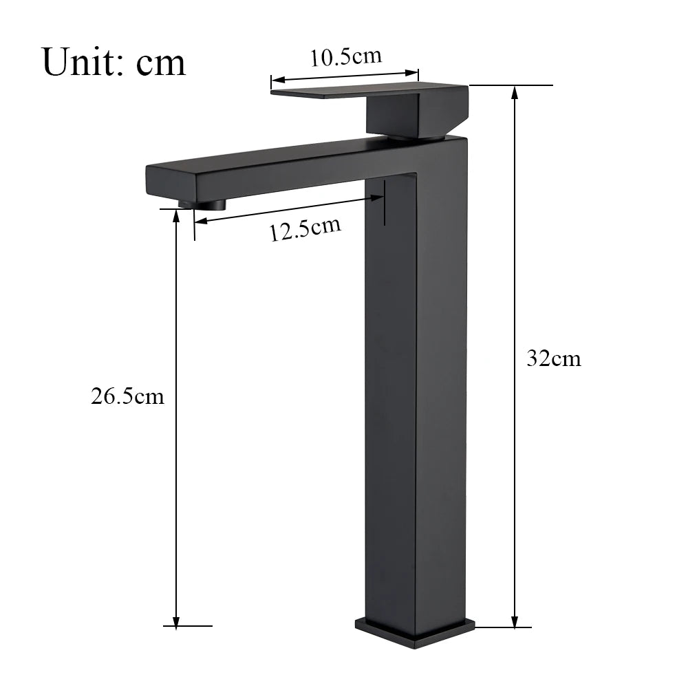 Senlesen Brushed Gold Bathroom Faucet Basin Faucets Deck Mounted Sink Mixer Tap Stainless Steel Countertop Hot Cold Water Crane