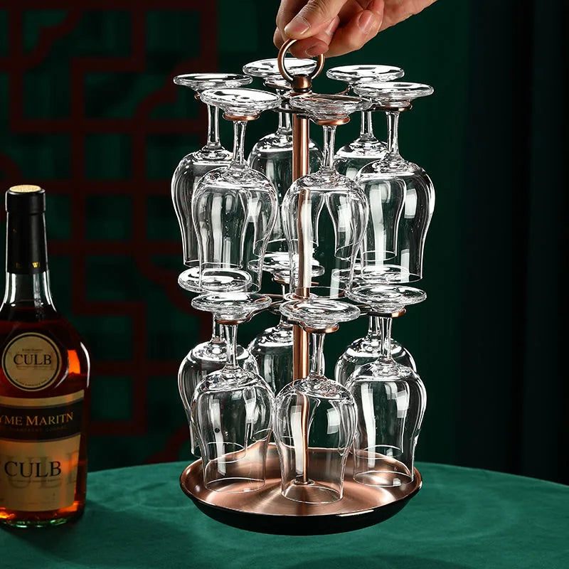 125ML Whiskey Crystal Glass Family Banquet Wine Cup Luxury Brandy Wine Glass Thick Bottom Glass Bar Party Wine Set