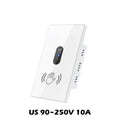 110V 220V 10A Smart Wall Light Switch Hand Sweep Sensor Glass Screen Panel without Touch EU US IR Infrared Lights Sensor Switch
