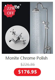 Monite Wall Mounted Bathtub Chrome Brass Bathroom Basin Mixer Faucet Sink Tap Hot & Cold Water Mixer Retail Laundry Faucet