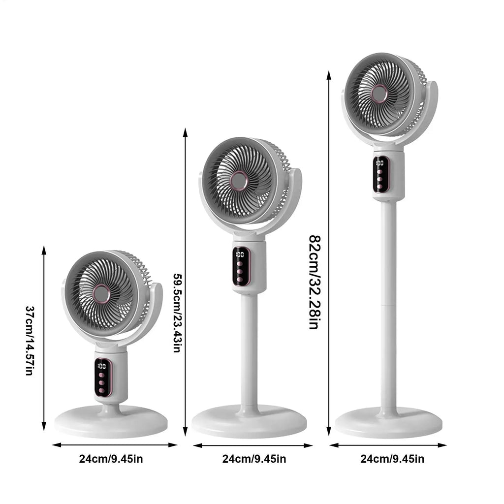 Air Circulation Fan Rechargeable Oscillating Fan Five Gear Adjustment Stand Fan Adjustable Height Household Air Circulation Fan