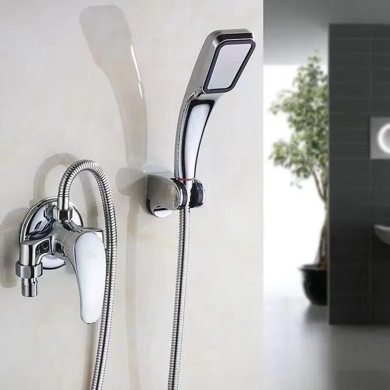 Universal Bath Shower Mixer Taps Deck Mounted Chrome Valve Hot And Cold Mixing Valve Replacement Bathroom Shower Accessories