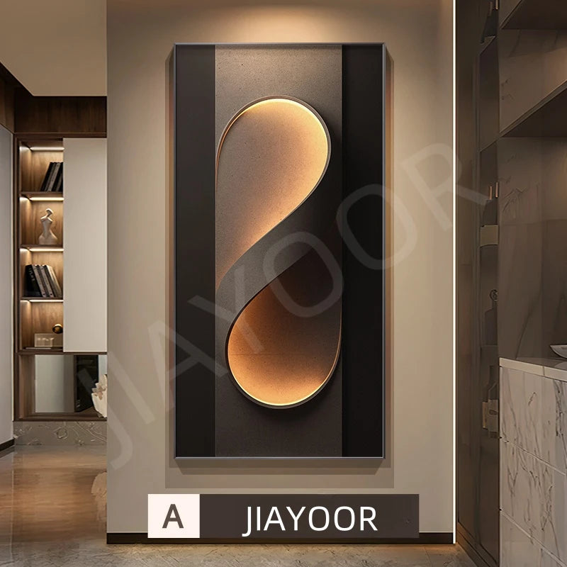 Luxury LED Wall Lamp Living Room Background Corridor Hotel Home Decoration High-end Luster Hanging Painting Modern Mural Light