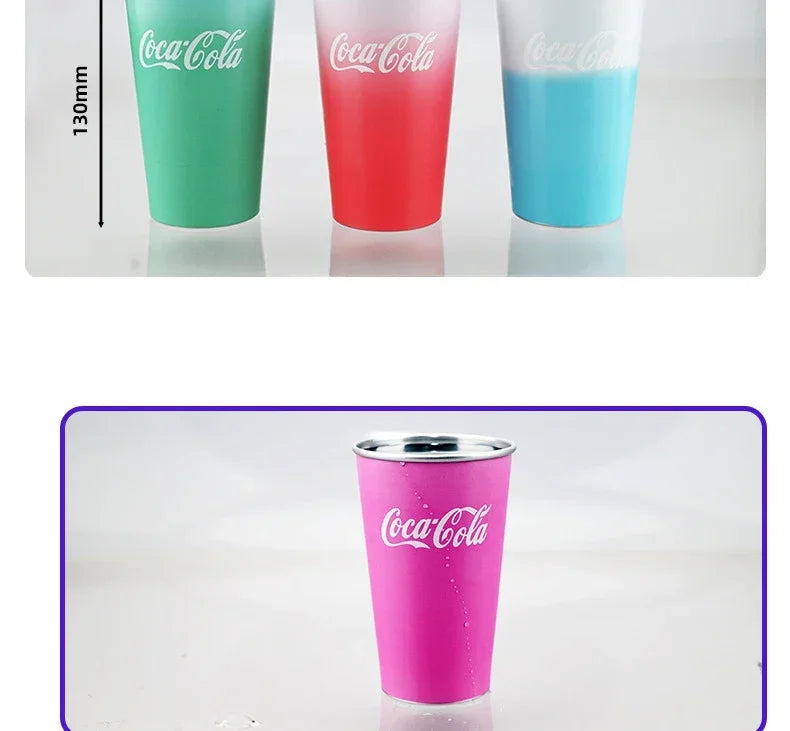 470Ml Portable Aluminum Color-changing Cup Cooling Color-changing Creative Water Cup Camping Cold Drink Gift