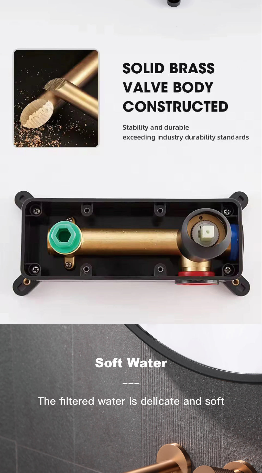 Luxury Brass Black Wall Mounted Bathroom Faucet with Single Handle and 2-Hole Modern Design for Hot and Cold Water Basin Faucet