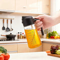 16Oz/470Ml Glass Olive Oil Sprayer for Cooking – 2 in 1 Olive Oil Dispenser Bottle for Kitchen Gadgets and Air Fryer Accessories