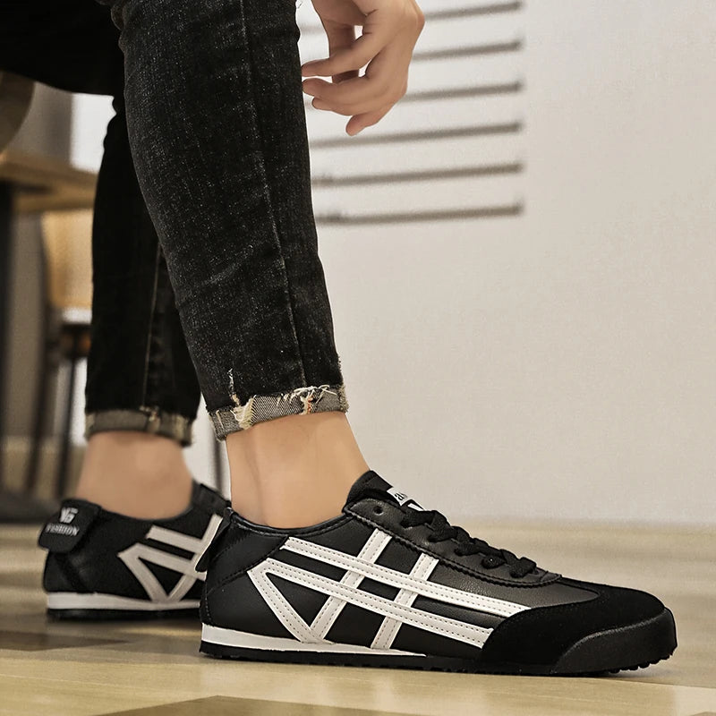 Fashion Couple Canvas Shoes Classic Design Green Leather Casual Shoes For Men Trendy Low-cut Lightweight Original Men's Sneakers