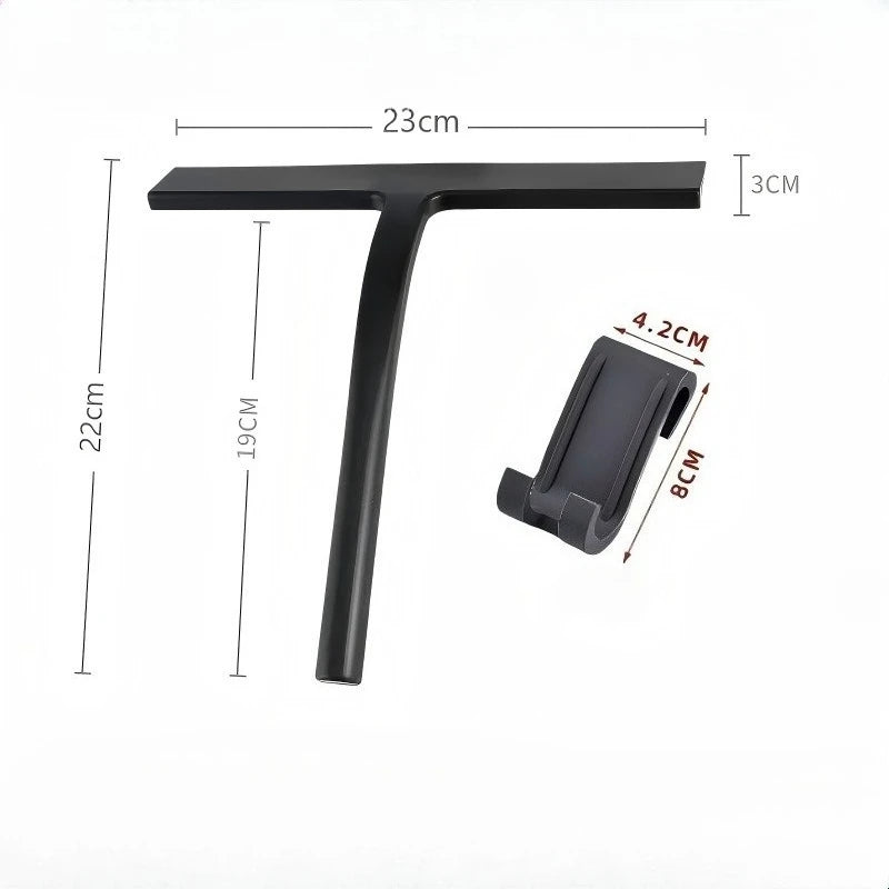 Matte Black Silicone Squeegee Set Streak Free Cleaning Shower Squeegee for Glass Bathroom Shower Doors Mirrors Tiles Car Windows