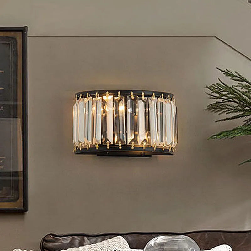 Modern Light Luxury Crystal Wall Lamp Bedroom Bedside Simple Atmosphere Living Room Background Minimalist Room Lighting
