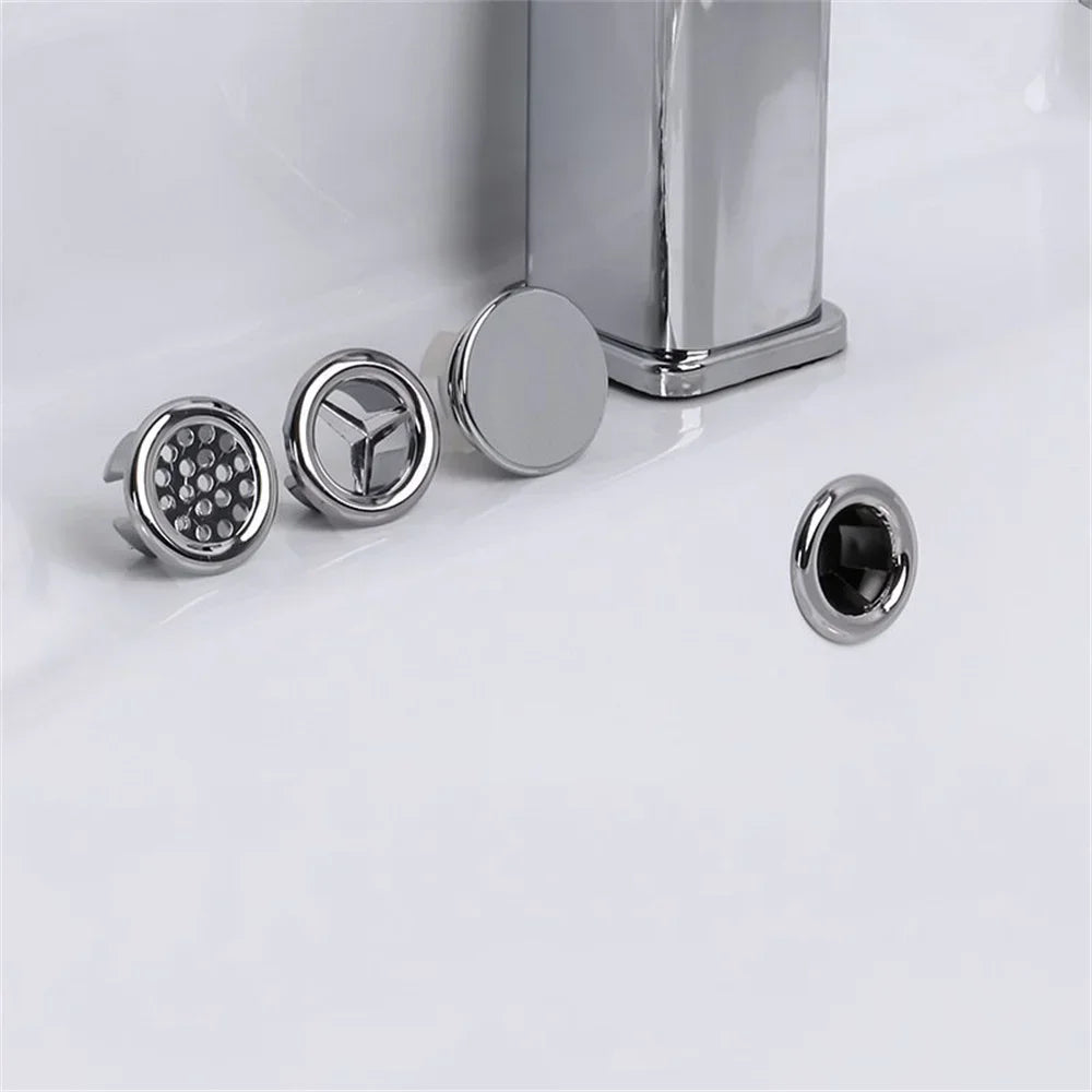 2pcs Bathroom Sink Hole Cover Basin Trim Cap Cover Electroplated Overflow Ring Bathtub Accessory 22-24mm  lavabo accessories
