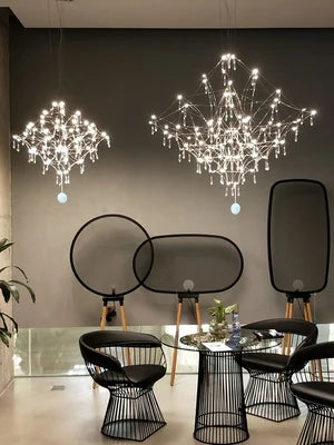 Luxury Chandelier LED Crystal Chandelier Restaurant Modern Light Romantic Living Room Villa Full of Stars Decorative Lighting